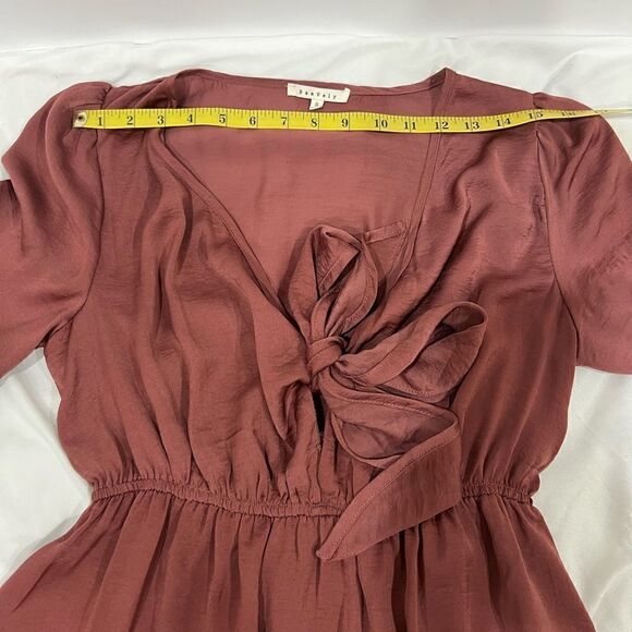 Bae Vely tie front asymmetrical light weight maxi dress size S - Picture 10 of 11